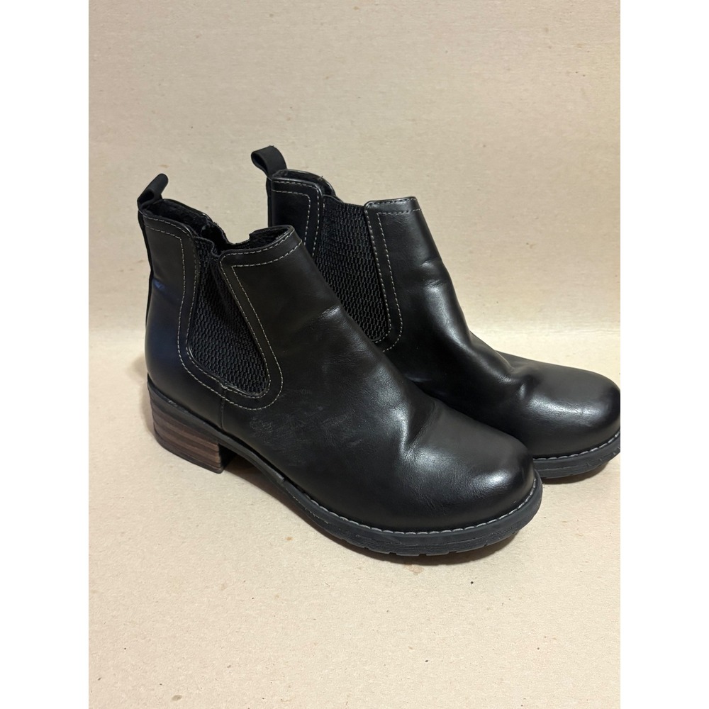 Eastland Jasmine Black Leather Chelsea Ankle Boots Women 6M 2149-01